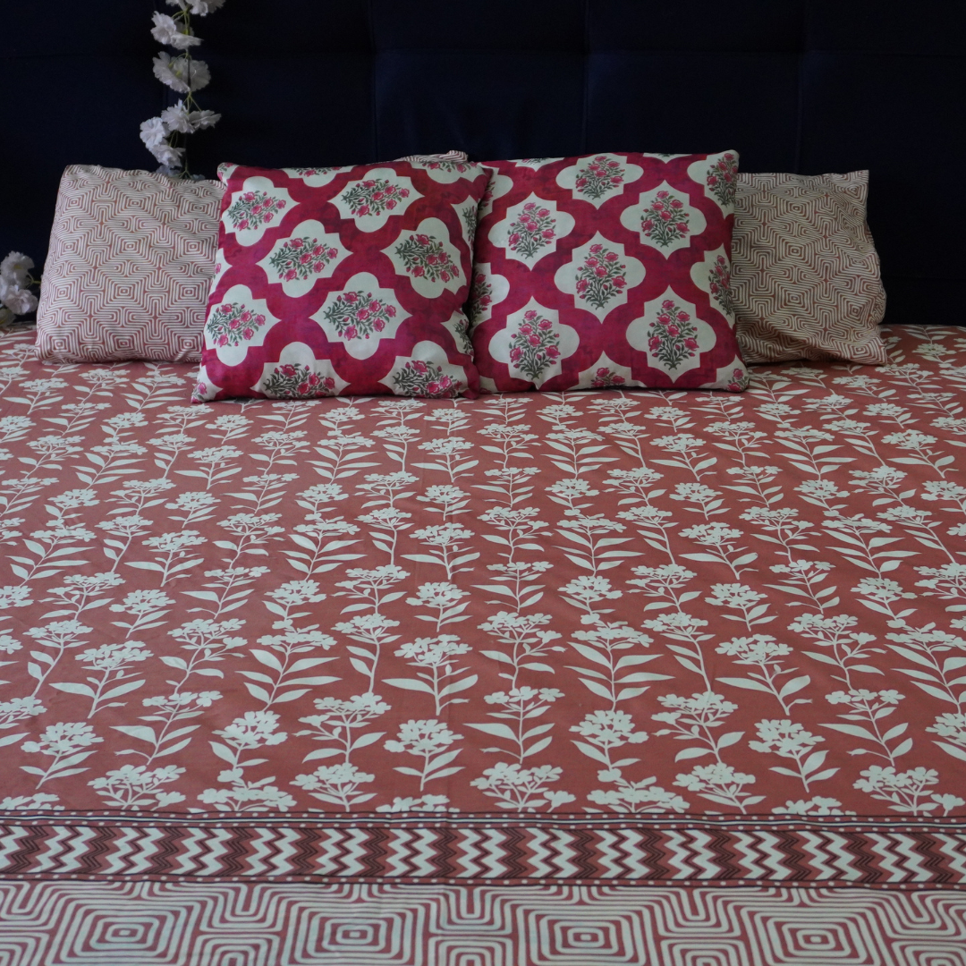 Hot Coral Sheet Set