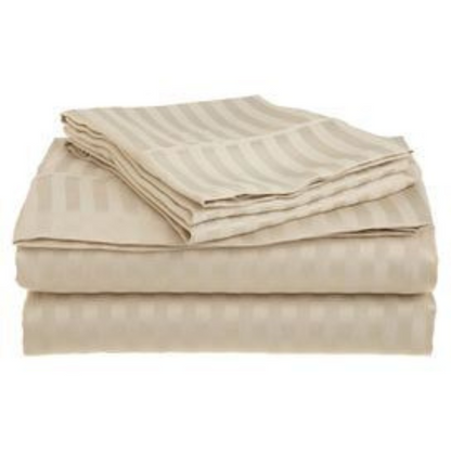 Striped Solid Cotton Sheet Set