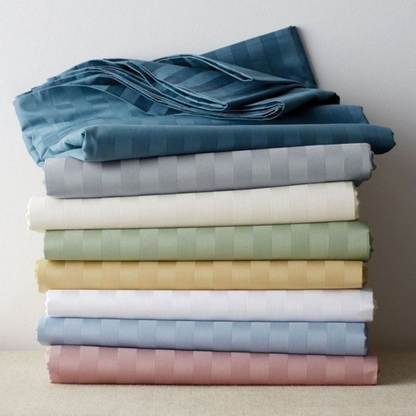 Striped Solid Cotton Sheet Set